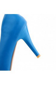 Women's Shoes Leatherette Stiletto Heel Heels Heels Wedding / Office & Career / Dress Black / Blue / Yellow