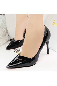 Women's Shoes Stiletto Heel Heels / Pointed Toe / Closed Toe Heels Dress Black / Pink / Red / Orange / Burgundy