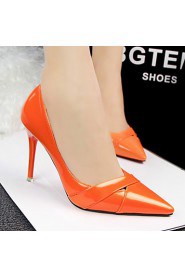 Women's Shoes Stiletto Heel Heels / Pointed Toe / Closed Toe Heels Dress Black / Pink / Red / Orange / Burgundy