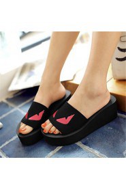 Women's Shoes Customized Materials Flat Heel Slippers Slippers Outdoor / Dress / Casual Blue / Green / Pink / White