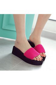 Women's Shoes Customized Materials Flat Heel Slippers Slippers Outdoor / Dress / Casual Black / Red