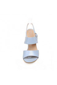 Women's Shoes Wedge Heel Wedges Sandals Office & Career/Dress Blue/Silver/Beige