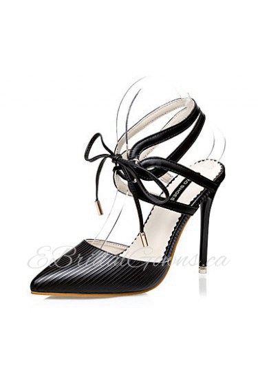 Women's Shoes Stiletto Heel Heels / Pointed Toe / Closed Toe Heels Casual Black / Pink / White / Gray