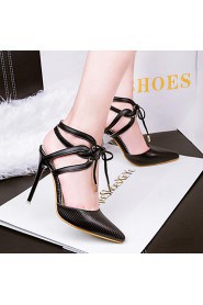 Women's Shoes Stiletto Heel Heels / Pointed Toe / Closed Toe Heels Casual Black / Pink / White / Gray