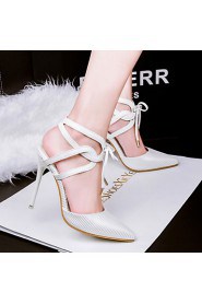 Women's Shoes Stiletto Heel Heels / Pointed Toe / Closed Toe Heels Casual Black / Pink / White / Gray