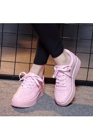 Women's Shoes Platform Creepers / Comfort Fashion Sneakers Casual Pink / White