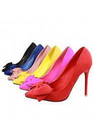 Women's Shoes Stiletto Heel Heels/Pointed Toe/Closed Toe Heels Dress Black/Blue/Yellow/Pink/Red