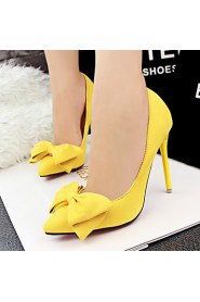 Women's Shoes Stiletto Heel Heels/Pointed Toe/Closed Toe Heels Dress Black/Blue/Yellow/Pink/Red