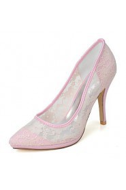 Women's Wedding Shoes Pointed Toe Heels Wedding / Party & Evening Black / Pink / Ivory / White
