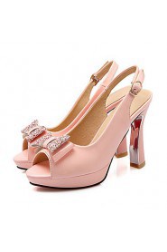 Women's Shoes Spool Heel Heels/Platform/Sling back/Open Toe Sandals Party & Evening/Dress Black/Pink/White