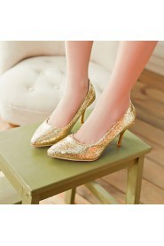 Women's Shoes Glitter/Stiletto Heel/Pointed Toe Heels Wedding/Party & Evening/Dress Purple/Silver/Gold