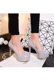 Women's Shoes Leatherette Stiletto Heel Heels Heels Party & Evening Black / Gray