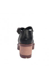 Women's Shoes Chunky Heel Platform / Round Toe Heels Outdoor / Dress / Casual Black / Gray / Almond