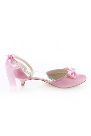 Women's Wedding Shoes Heels / Round Toe Heels Wedding / Party & Evening / Dress Pink