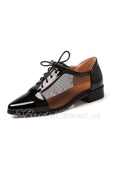 Women's Shoes Chunky Heel Pointed Toe Oxfords Shoes with Lace-up Dress More Colors available