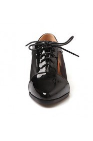 Women's Shoes Chunky Heel Pointed Toe Oxfords Shoes with Lace-up Dress More Colors available