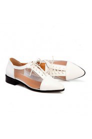 Women's Shoes Chunky Heel Pointed Toe Oxfords Shoes with Lace-up Dress More Colors available