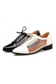 Women's Shoes Chunky Heel Pointed Toe Oxfords Shoes with Lace-up Dress More Colors available