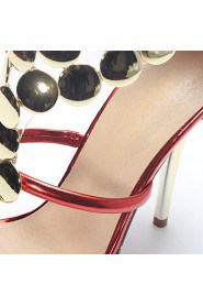 Women's Shoes Heel Heels / Peep Toe Sandals / Heels Party & Evening / Dress / Casual Red / Silver / Gold