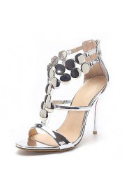 Women's Shoes Heel Heels / Peep Toe Sandals / Heels Party & Evening / Dress / Casual Red / Silver / Gold