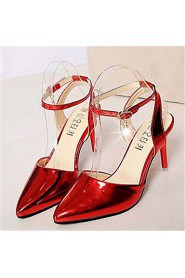 Women's Shoes PU Stiletto Heels Sandals / Heels Wedding / Party & Evening/ Casual Red / Silver / Gold / Champagne