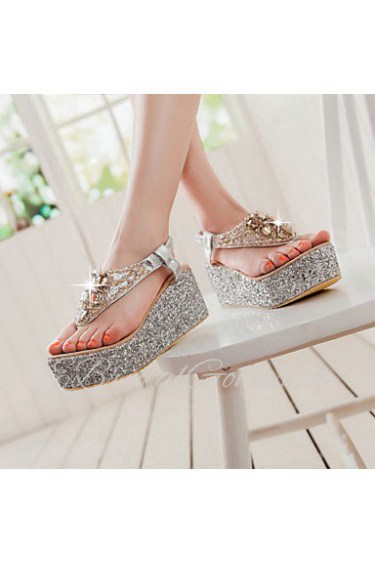 Women's Shoes Heel Wedges / Heels / Platform Sandals / Heels / Clogs & Mules Outdoor / Dress / Casual Silver