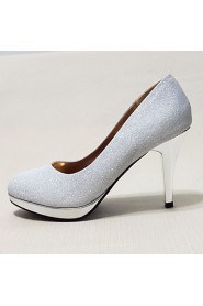 Women's Shoes Glitter Stiletto Heel Heels Pumps/Heels Wedding/Party & Evening/Casual Silver