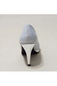 Women's Shoes Glitter Stiletto Heel Heels Pumps/Heels Wedding/Party & Evening/Casual Silver