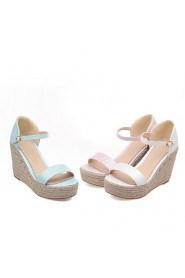 Women's Shoes Wedges Heels/Platform/Open Toe Sandals Dress Blue/Pink/White