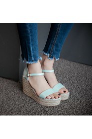 Women's Shoes Wedges Heels/Platform/Open Toe Sandals Dress Blue/Pink/White