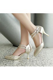 Women's Shoes Patent Leather Stiletto Heel Heels / Pointed Toe Heels Office & Career / Party & Evening / Pink / Gold