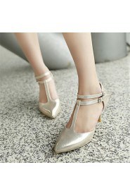 Women's Shoes Patent Leather Stiletto Heel Heels / Pointed Toe Heels Office & Career / Party & Evening / Pink / Gold