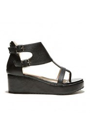 Women's Shoes Wedge Heel Wedges/Slingback Sandals Dress/Casual Black/White