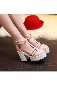 Women's Shoes Stiletto Heel Round Toe Sandals Office & Career/Dress Blue/Pink/White