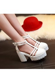 Women's Shoes Stiletto Heel Round Toe Sandals Office & Career/Dress Blue/Pink/White