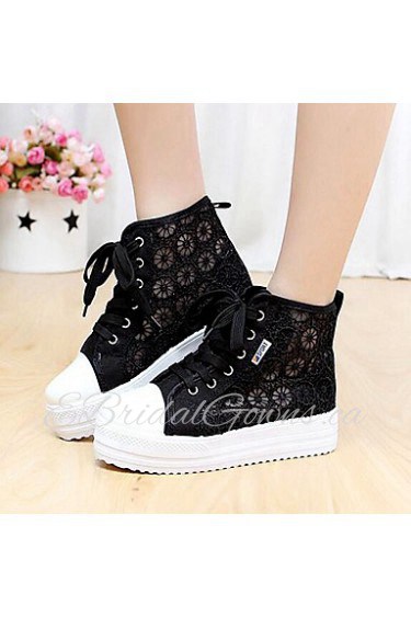 Women's Shoes Libo New Style Platform Casual Comfort Breathable Canvas Fashion Sneakers Black / Pink / White