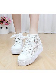 Women's Shoes Libo New Style Platform Casual Comfort Breathable Canvas Fashion Sneakers Black / Pink / White