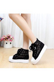 Women's Shoes Libo New Style Platform Casual Comfort Breathable Canvas Fashion Sneakers Black / Pink / White