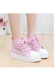 Women's Shoes Libo New Style Platform Casual Comfort Breathable Canvas Fashion Sneakers Black / Pink / White