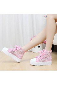 Women's Shoes Libo New Style Platform Casual Comfort Breathable Canvas Fashion Sneakers Black / Pink / White