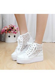 Women's Shoes Libo New Style Platform Casual Comfort Breathable Canvas Fashion Sneakers Black / Pink / White