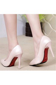 Women's Shoes Leatherette Stiletto Heel Heels Heels Wedding / Party & Evening Pink / White