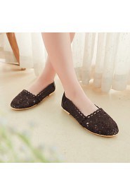 Women's Shoes / Leatherette Flat Heel Comfort Flats Outdoor / Dress / Casual Black / Brown / Beige