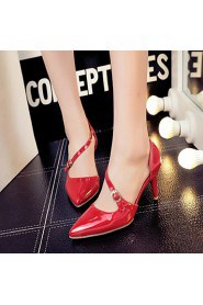 Women's Shoes Stiletto Heel Heels / Pointed Toe Heels Office & Career / Party & Evening / Dress Black / Red / Almond