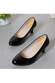 Women's Shoes Leatherette Low Heel Heels Heels Outdoor / Casual Black / Pink / Red / White / Beige