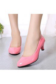 Women's Shoes Leatherette Low Heel Heels Heels Outdoor / Casual Black / Pink / Red / White / Beige