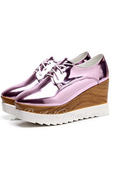 Women's Shoes Patent Leather Platform Creepers Fashion Sneakers Office & Career / Dress / Casual Pink / Gold