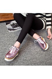 Women's Shoes Patent Leather Platform Creepers Fashion Sneakers Office & Career / Dress / Casual Pink / Gold