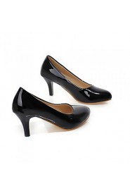 Women's Shoes Faux Leather Stiletto Heel Basic Pump/Round Toe Pumps/Heels Office