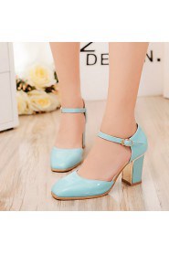 Women's Shoes Heel Heels / Square Toe Heels Office & Career / Dress / Casual Black / Blue / Pink